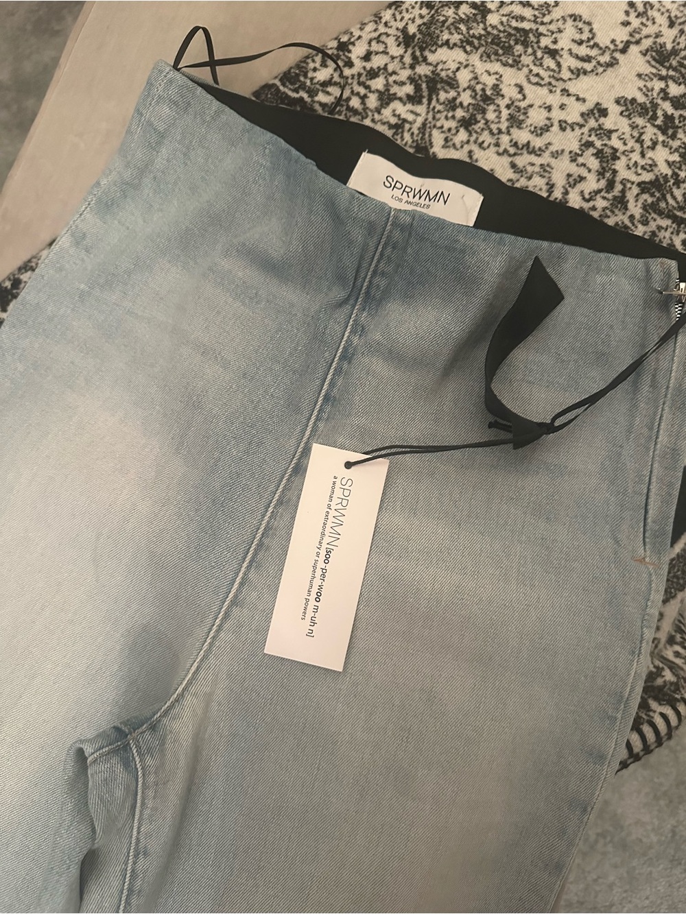 SPRWMN Women's Light Blue Denim Jeans